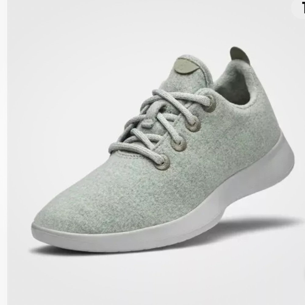 Allbirds sage green wool sneakers size 8w comfy,